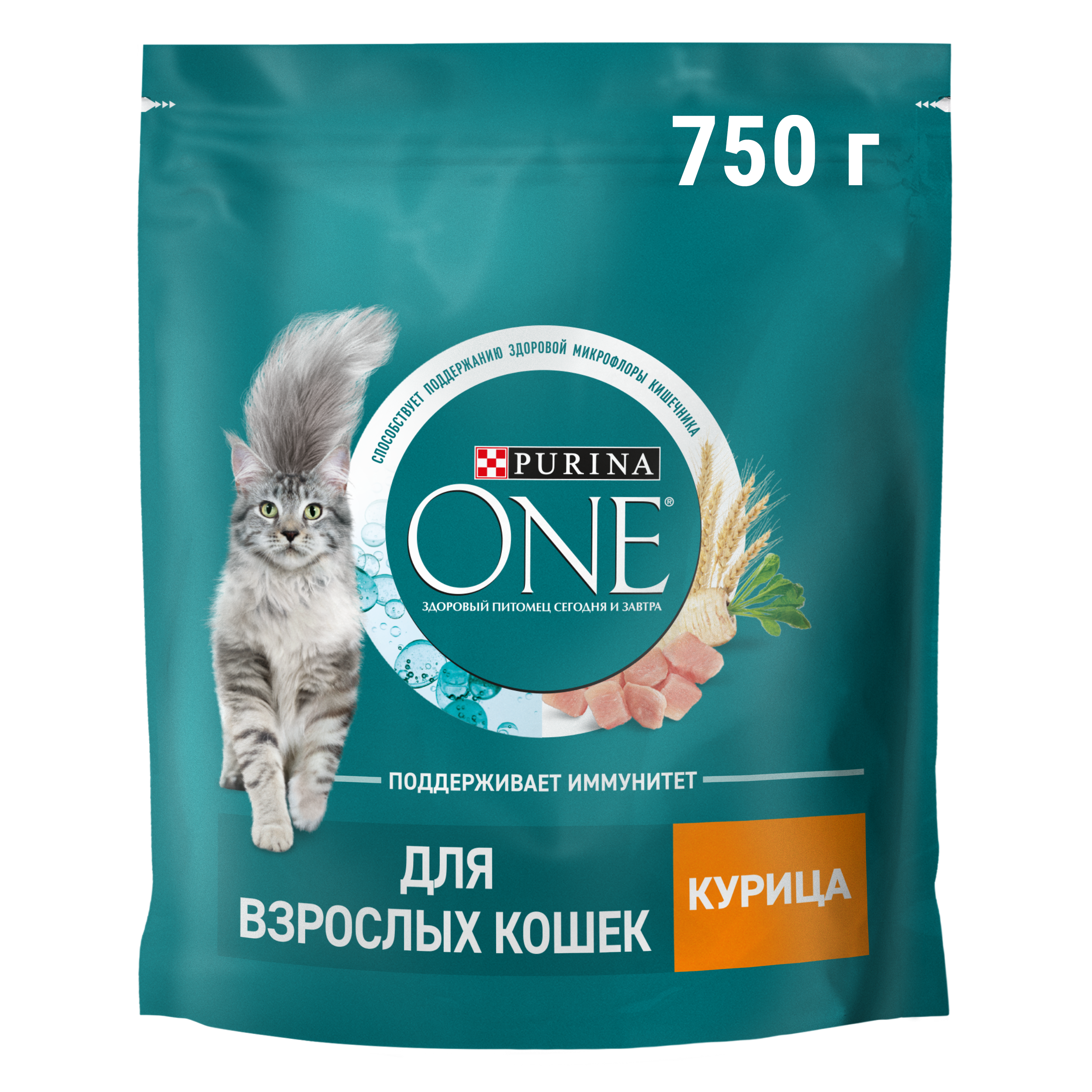 Сухой корм PURINA ONE® для взрослых кошек с курицей 750 г