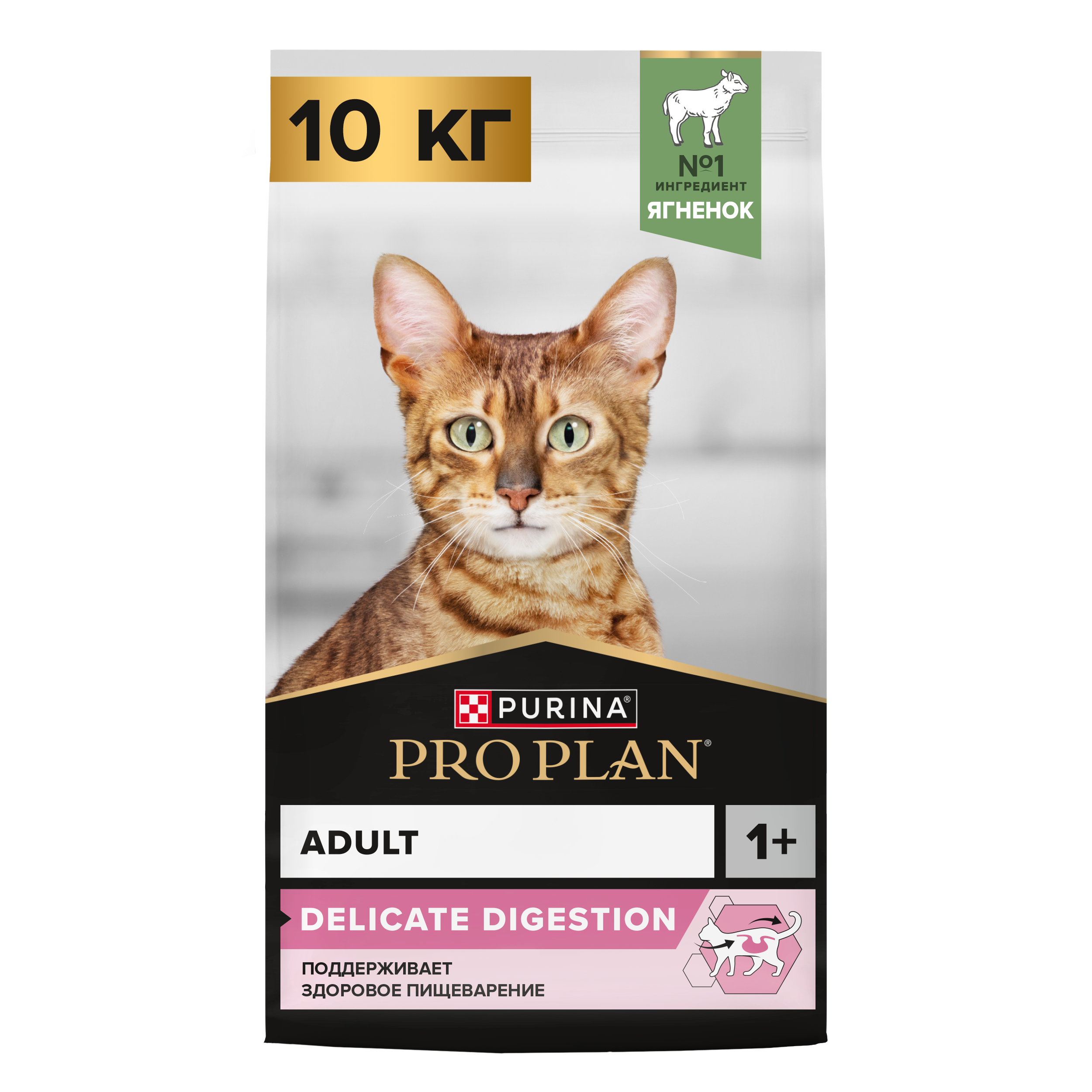 Сухой корм PRO PLAN® DELICATE DIGESTION для кошек для чувствительного пищеварения с ягненком 10 кг