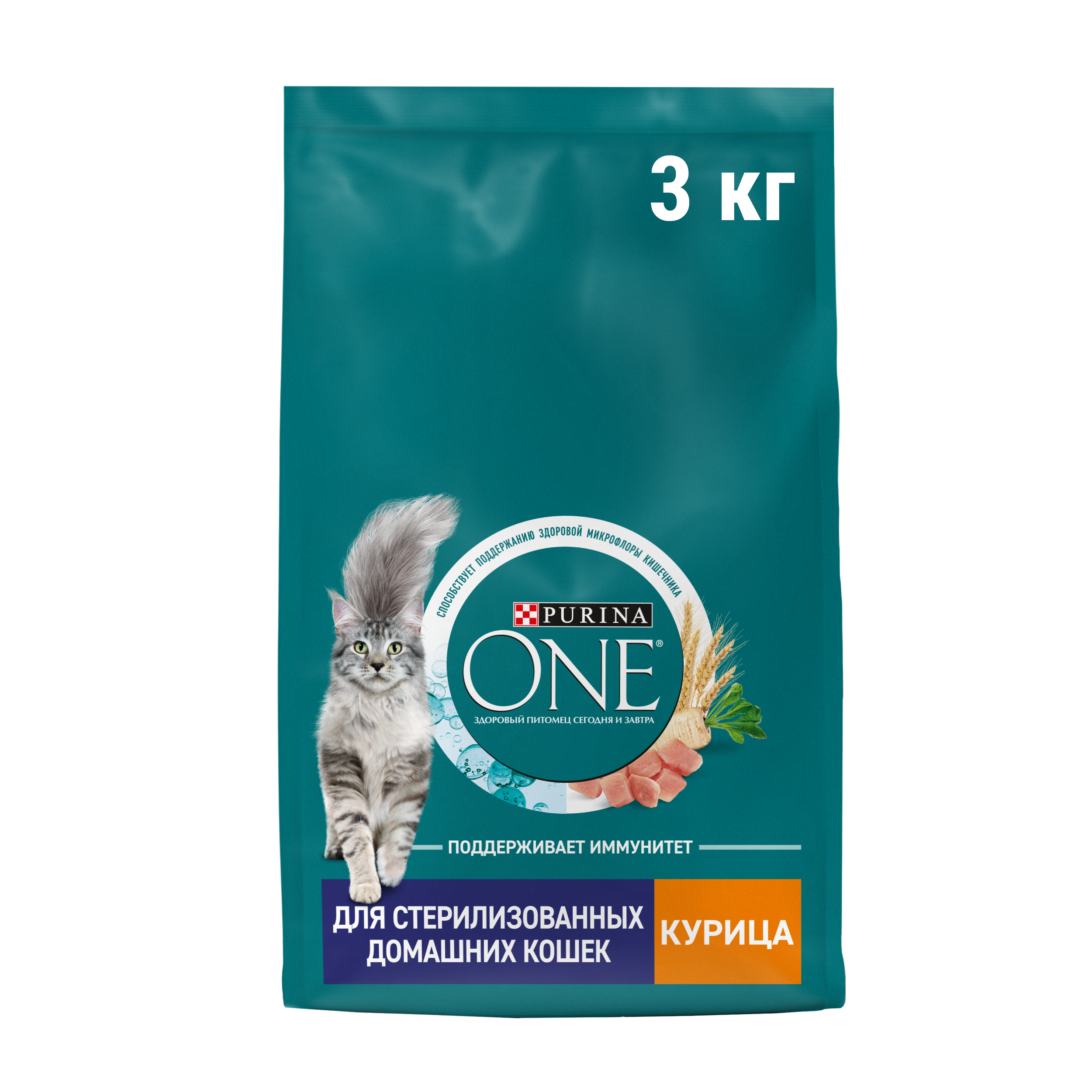 Сухой корм PURINA ONE® для стерилизованных домашних кошек с курицей 3 кг