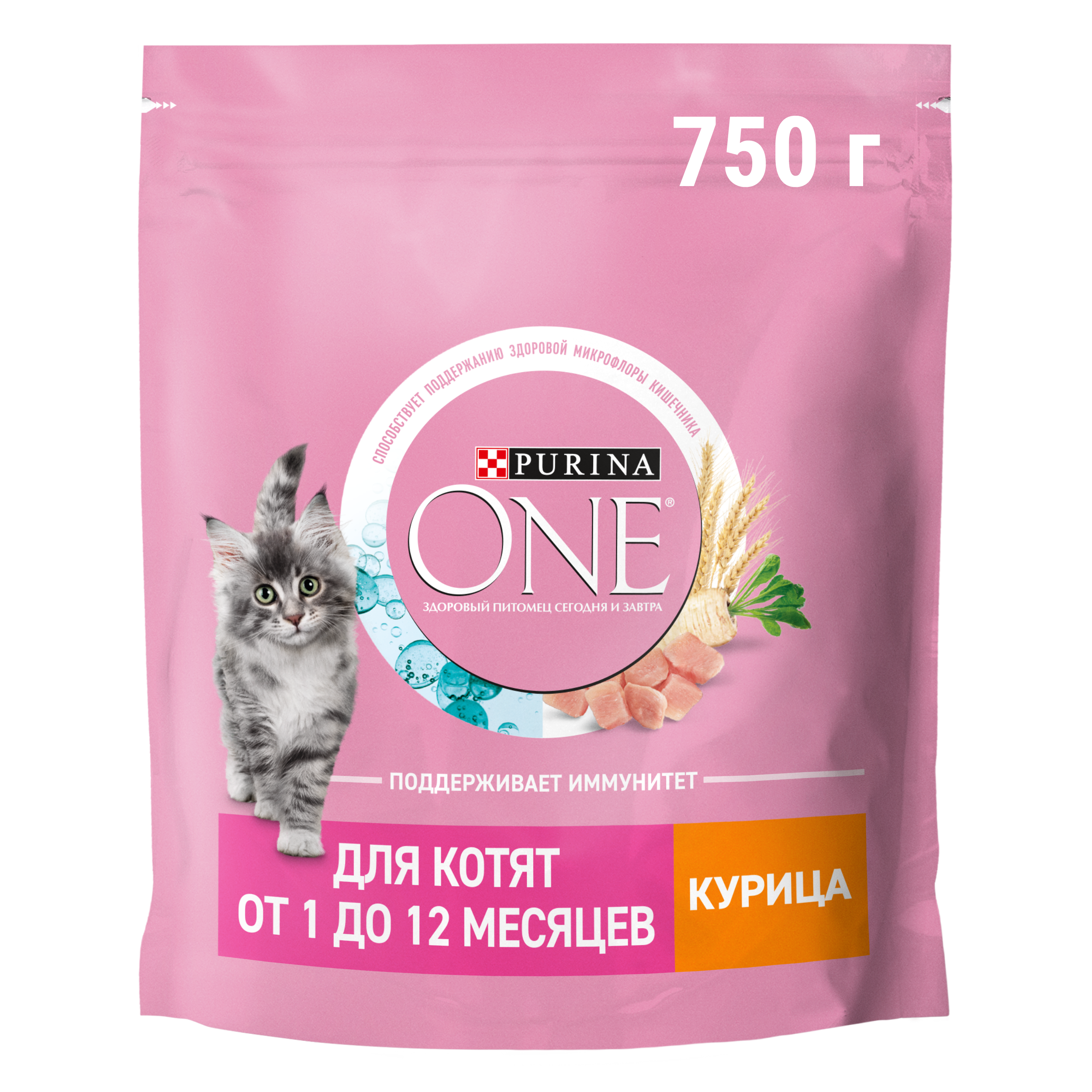 Сухой корм PURINA ONE® для котят с курицей 750 г