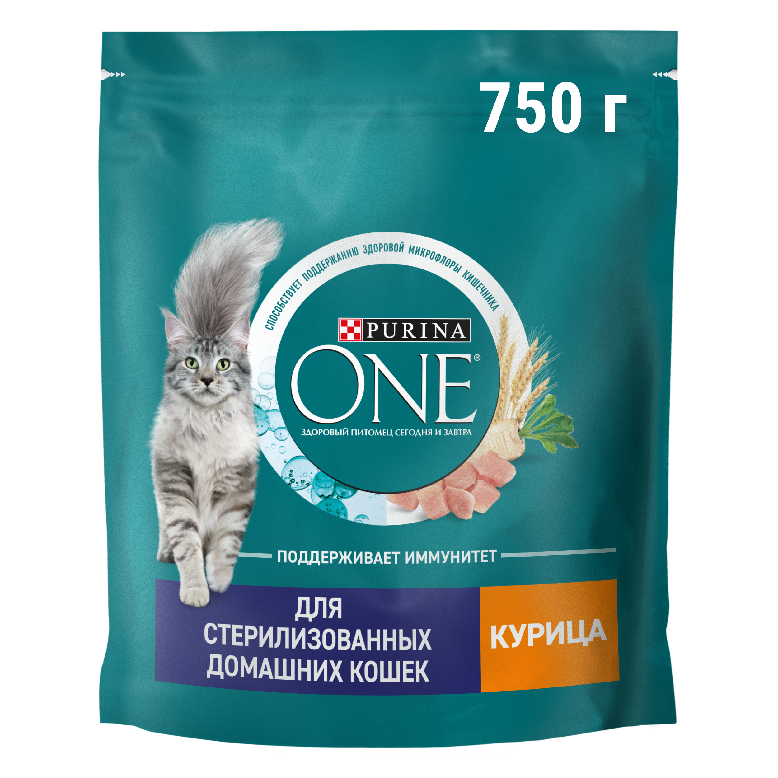 Сухой корм PURINA ONE® для стерилизованных домашних кошек с курицей 750 г