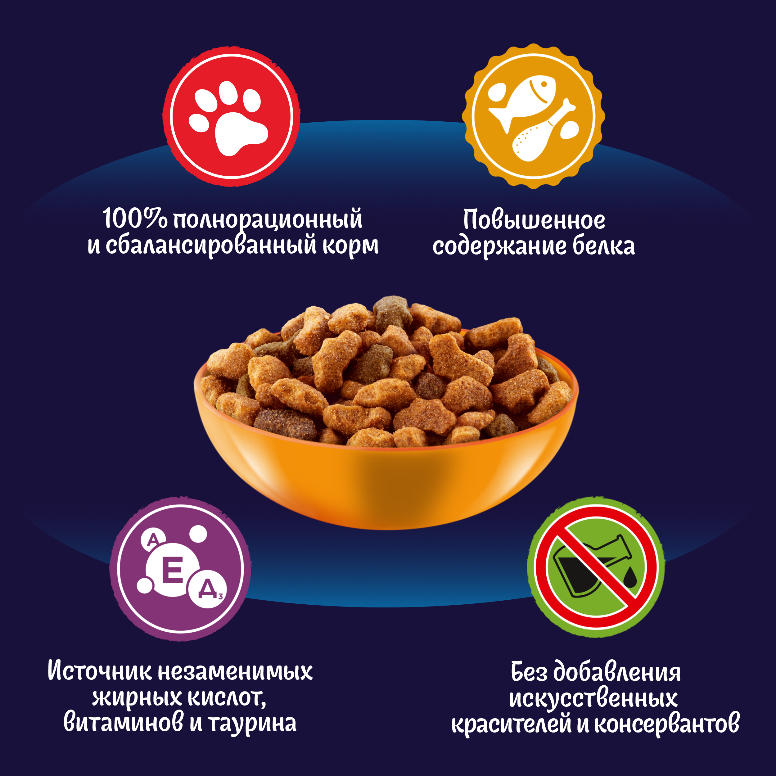 Сухой корм FELIX® Мясное объедение для кошек с курицей, 10 кг