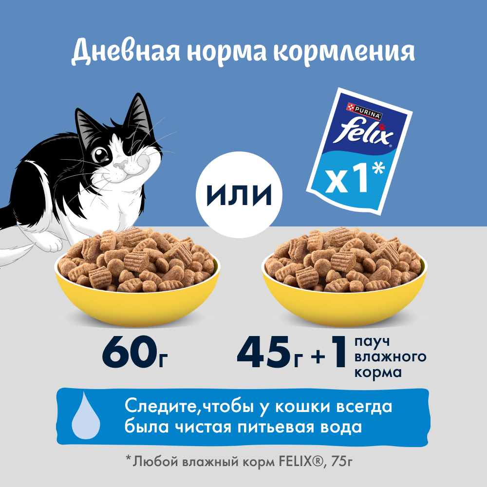 Влажный корм FELIX® Природа вкуса для кошек, с курицей в соусе 75 г х 26 шт