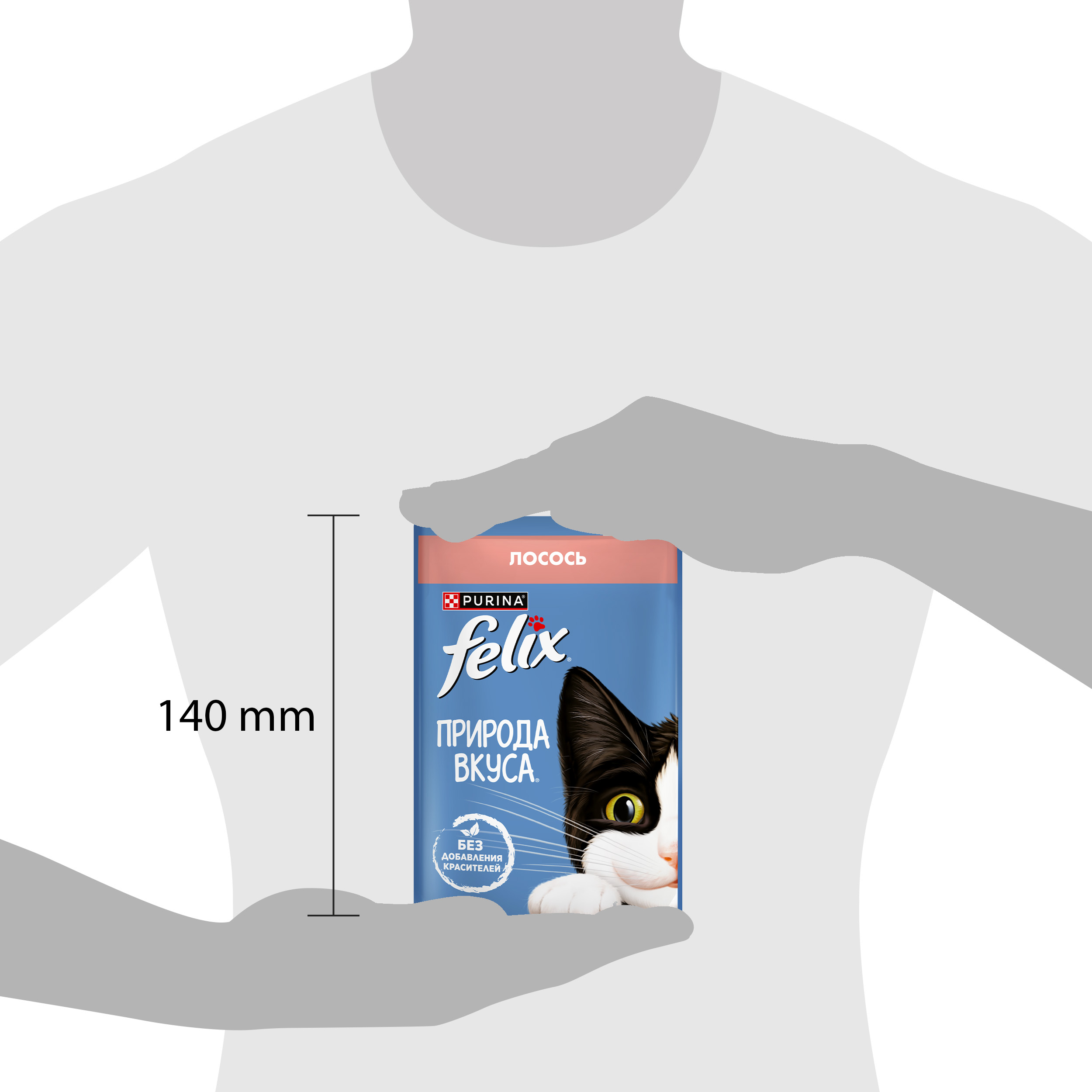 Влажный корм FELIX® Природа вкуса для кошек с лососем в соусе 75 г х 26 шт