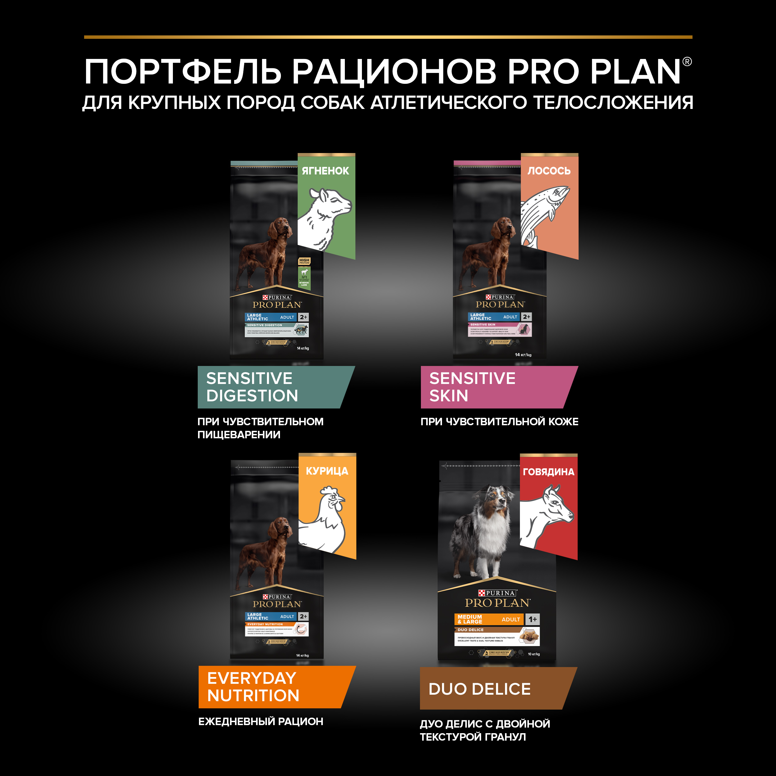 Сухой корм PRO PLAN® SENSITIVE SKIN для взрослых собак крупных пород с атлетическим телосложением с чувствительной кожей с лососем, 14 кг