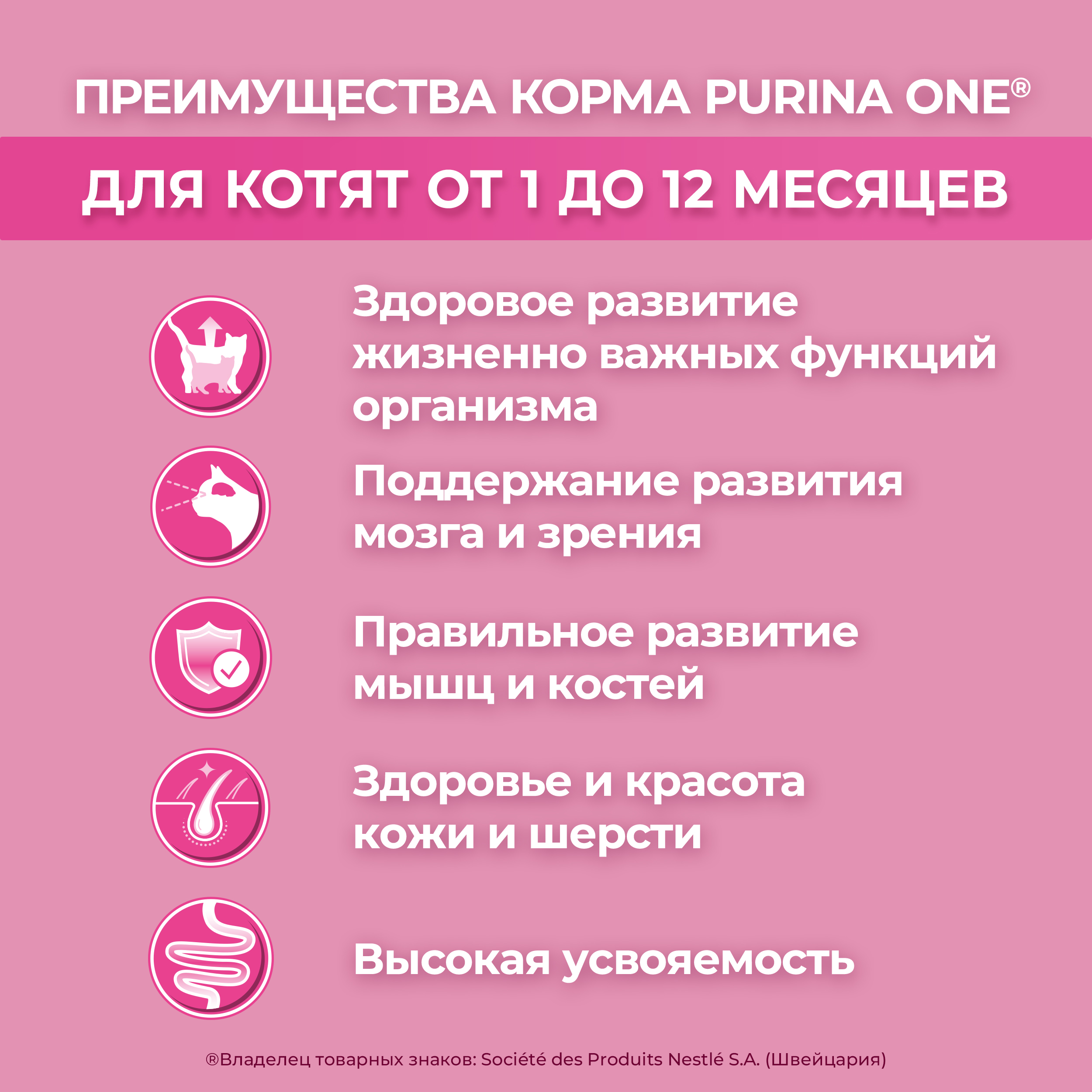 Сухой корм PURINA ONE® для котят с курицей 200 г