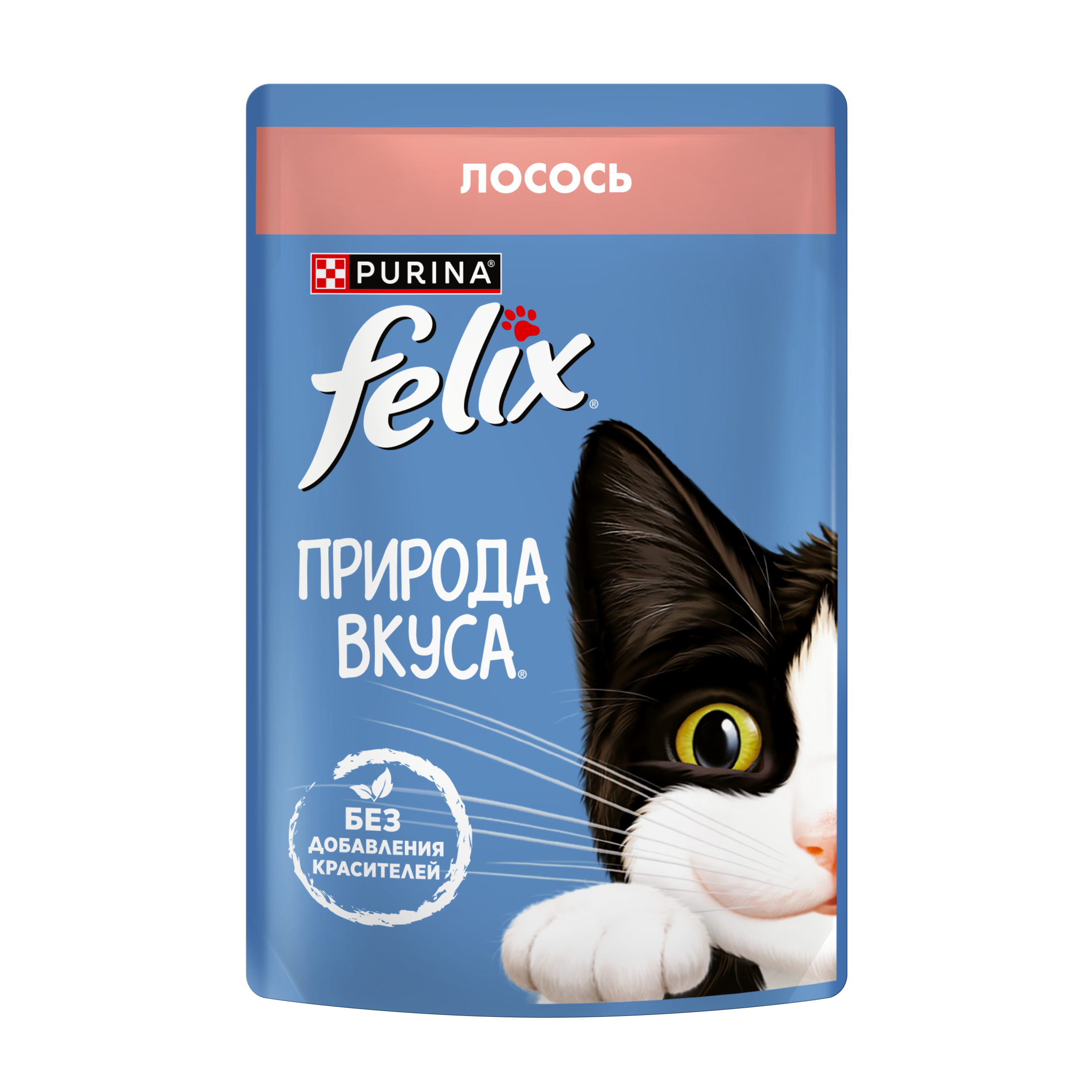Влажный корм FELIX® Природа вкуса для кошек с лососем в соусе 75 г х 26 шт