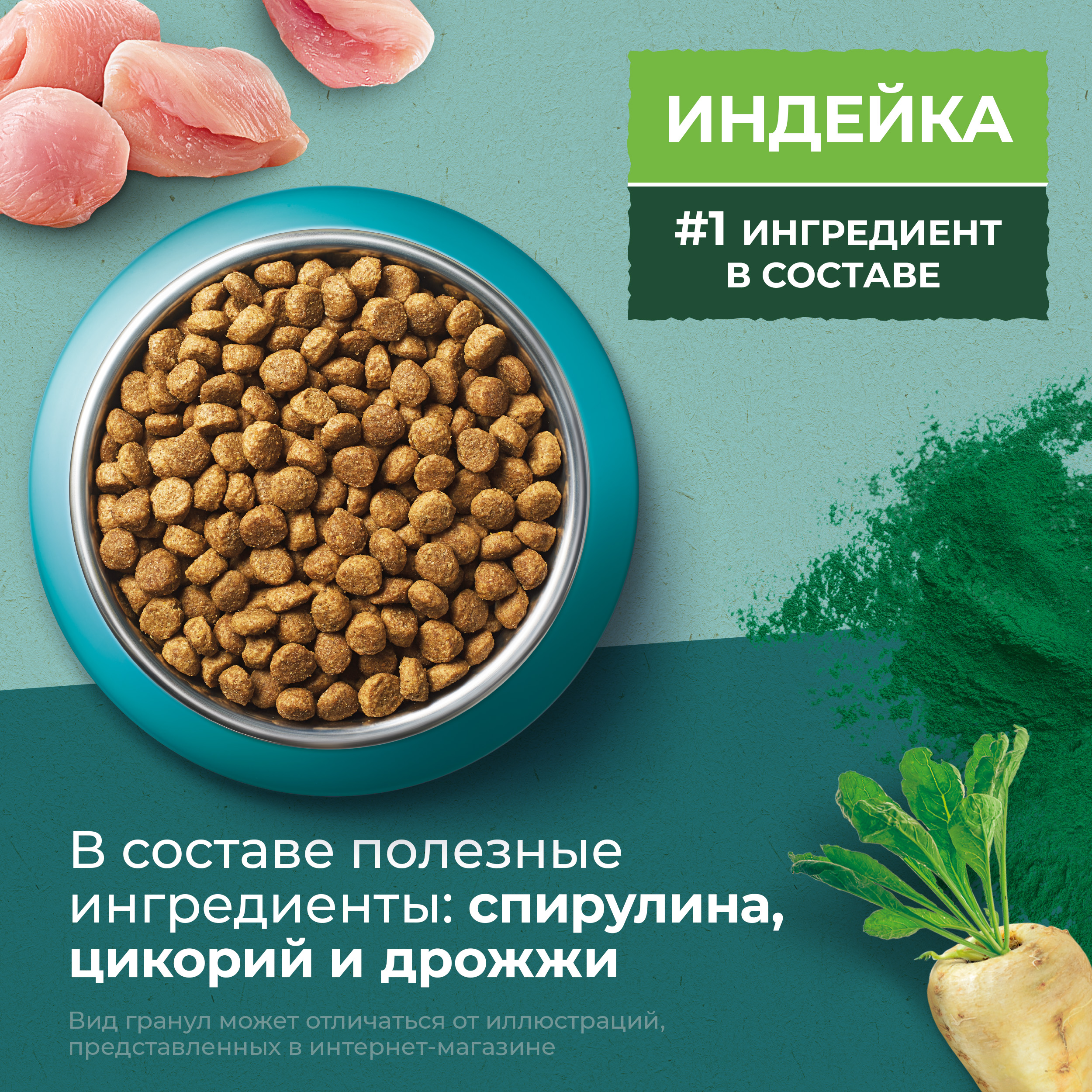 Сухой корм PURINA ONE® Природа Здоровья® для взрослых кошек с индейкой 680 г