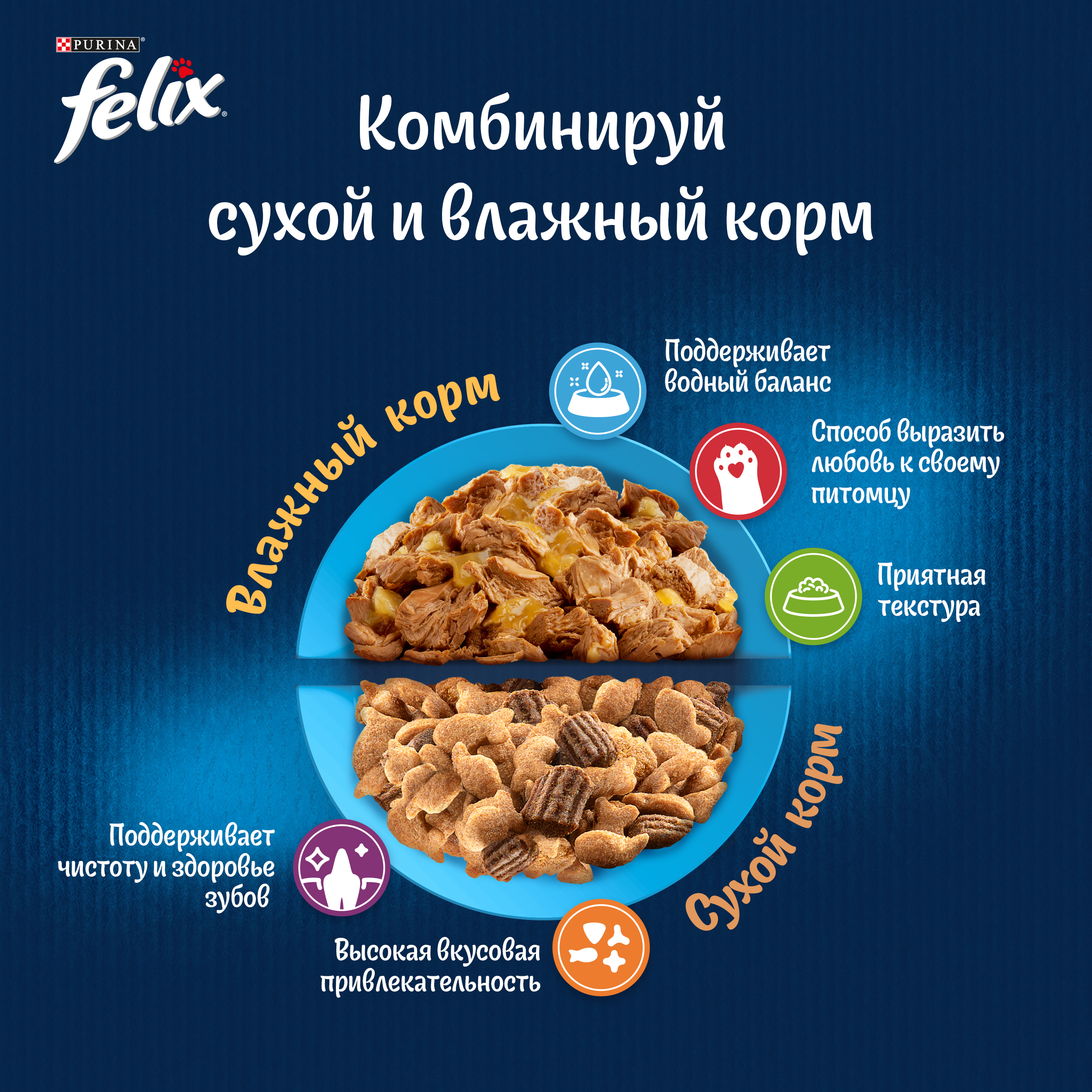 Влажный корм FELIX® Аппетитные кусочки для кошек, с курицей и томатами в желе 75 г х 26 шт