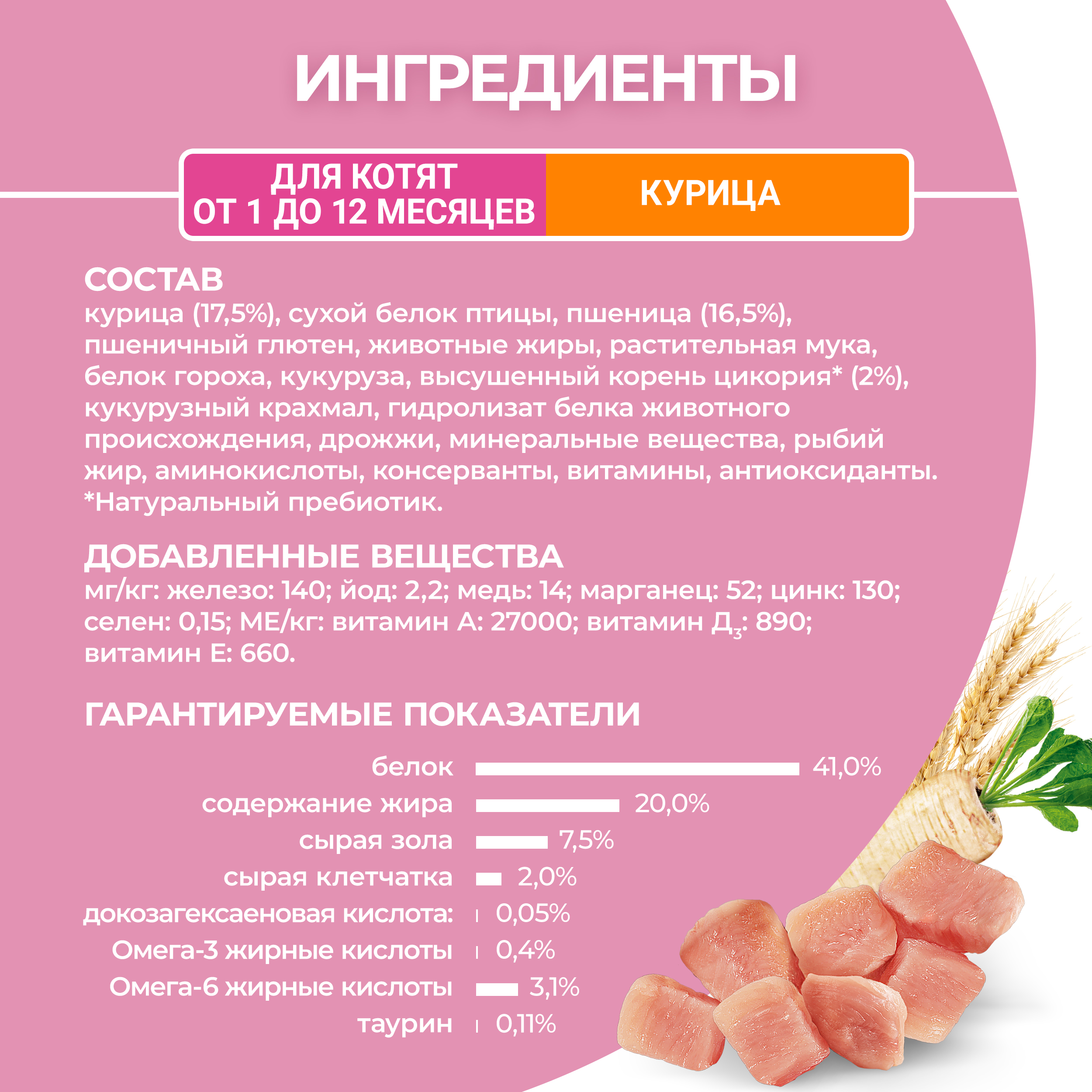Сухой корм PURINA ONE® для котят с курицей 750 г