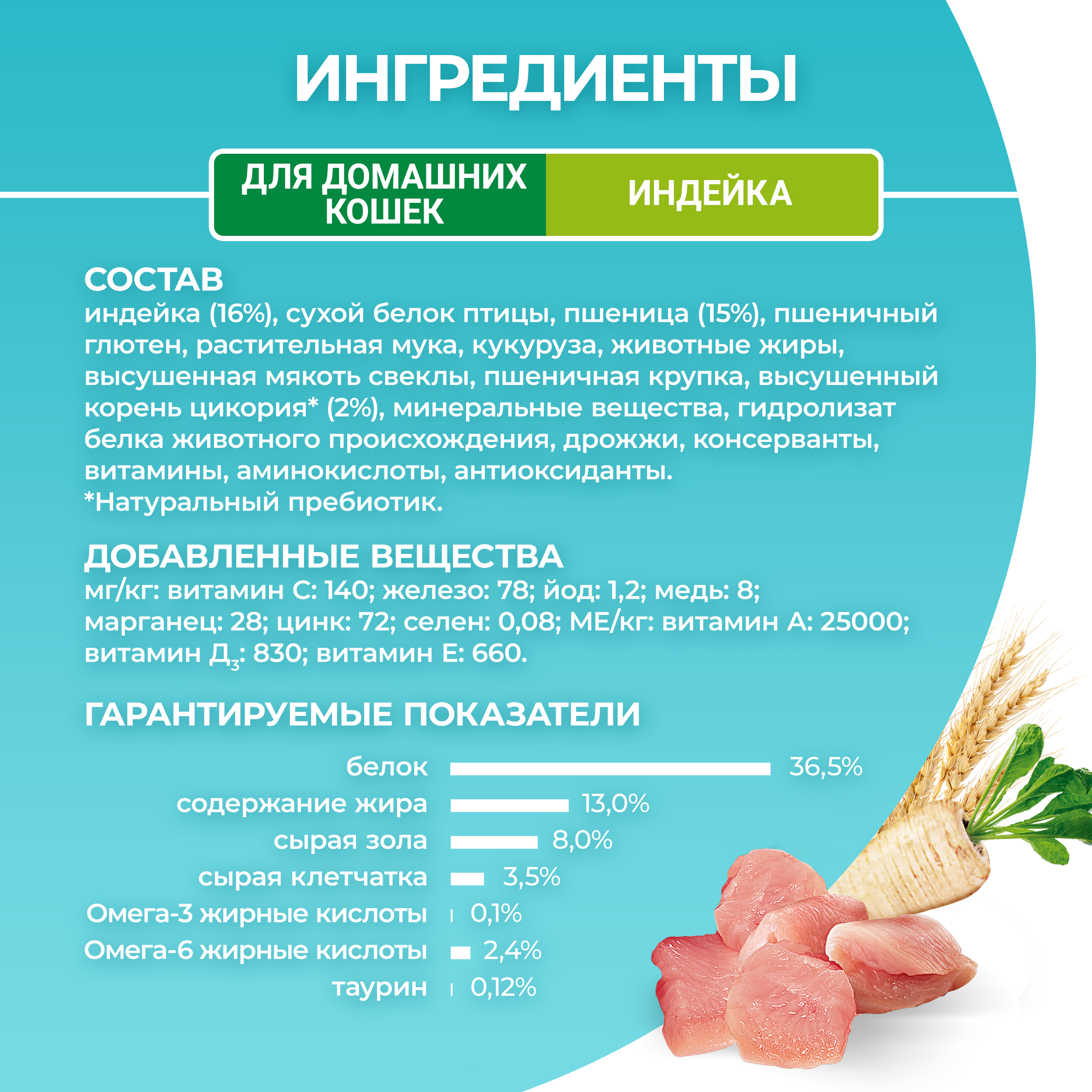 Сухой корм PURINA ONE® для взрослых домашних кошек с индейкой 200 г