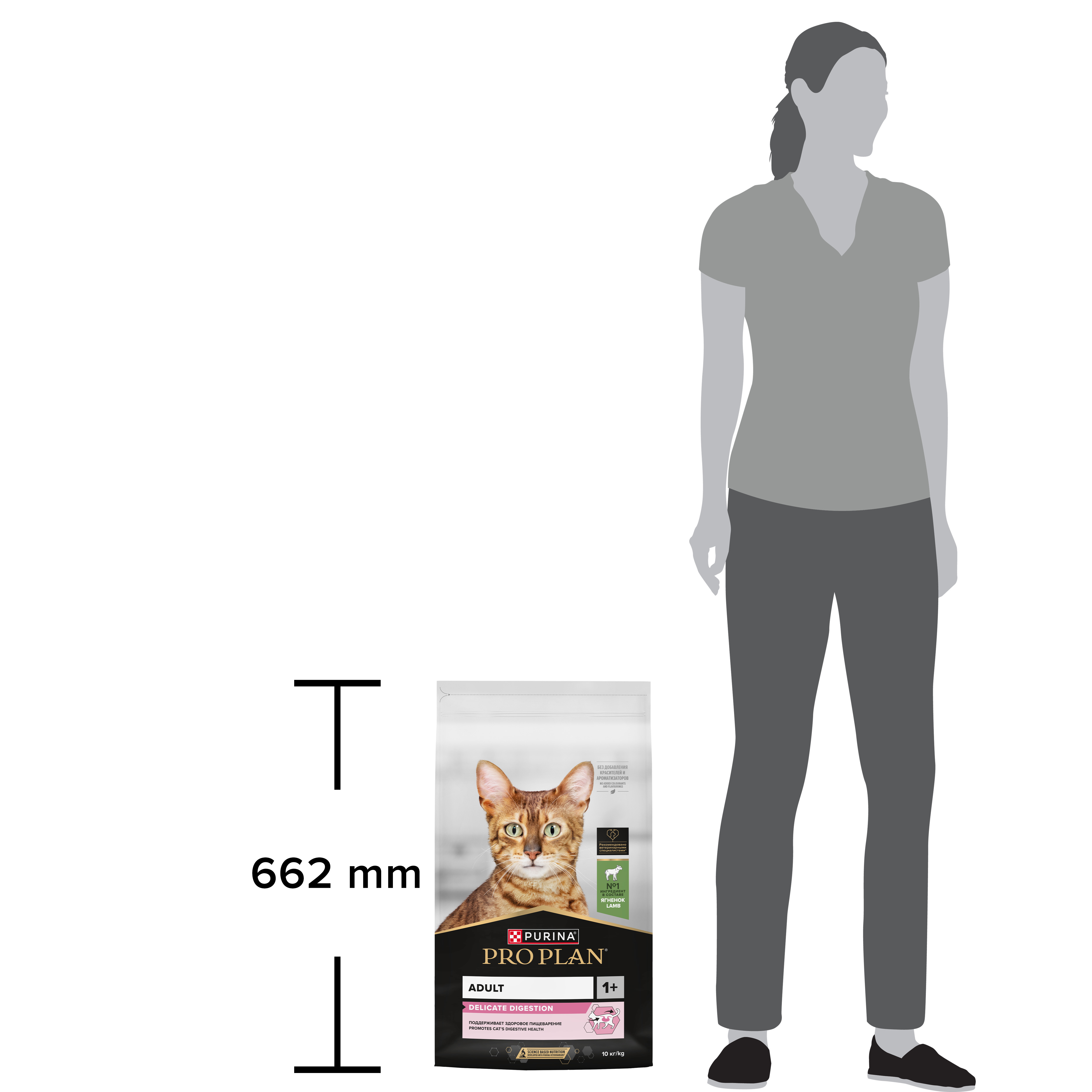 Сухой корм PRO PLAN® DELICATE DIGESTION для кошек для чувствительного пищеварения с ягненком 10 кг
