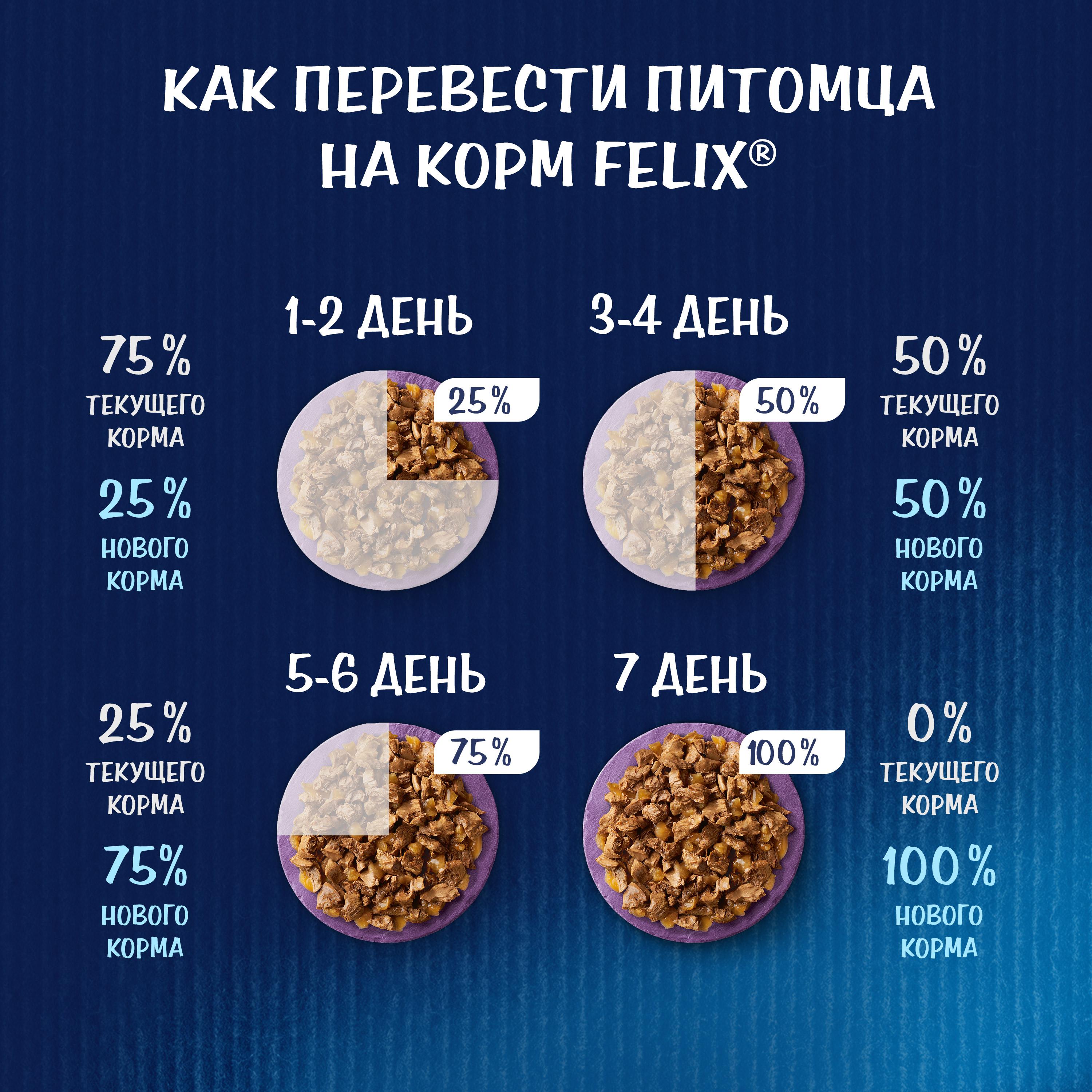 Влажный корм FELIX® Аппетитные кусочки для кошек, с форелью в желе 75 г х 26 шт