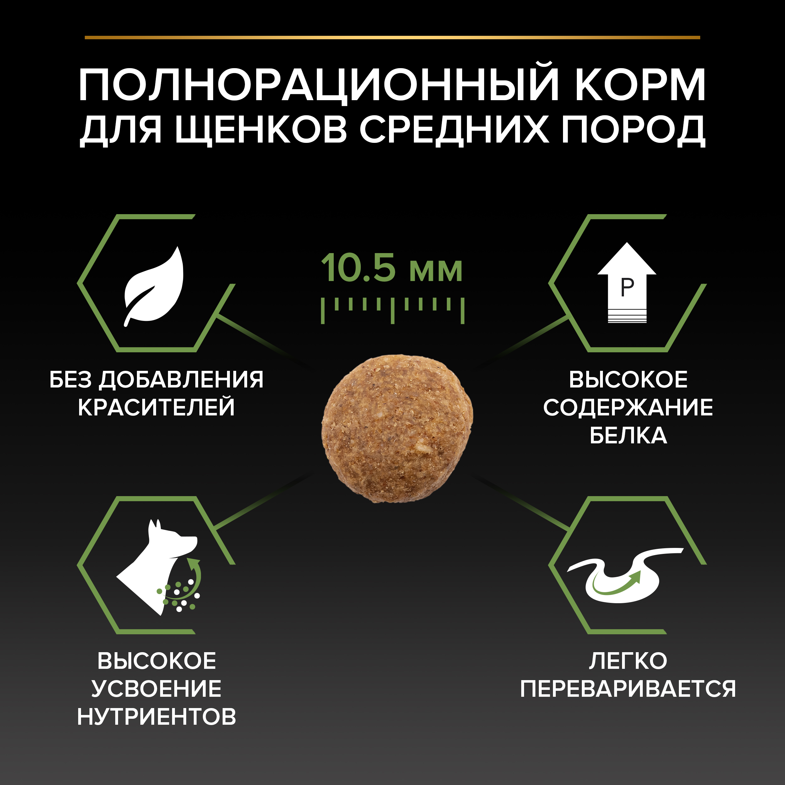 Сухой корм PRO PLAN® HEALTHY START® для щенков средних пород, c курицей, 12 кг