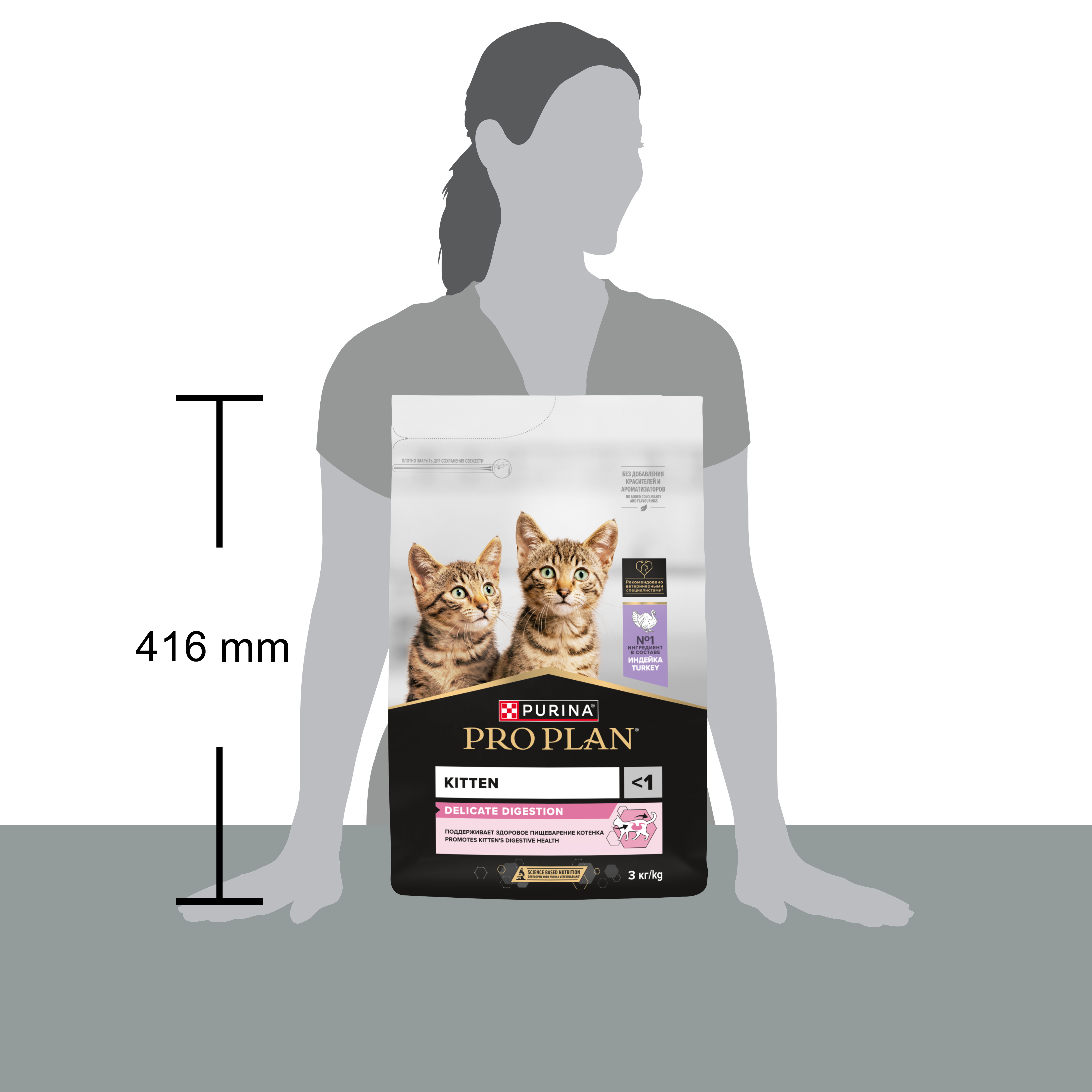 Сухой корм PRO PLAN® DELICATE DIGESTION  для котят для чувствительного пищеварения с индейкой 3 кг