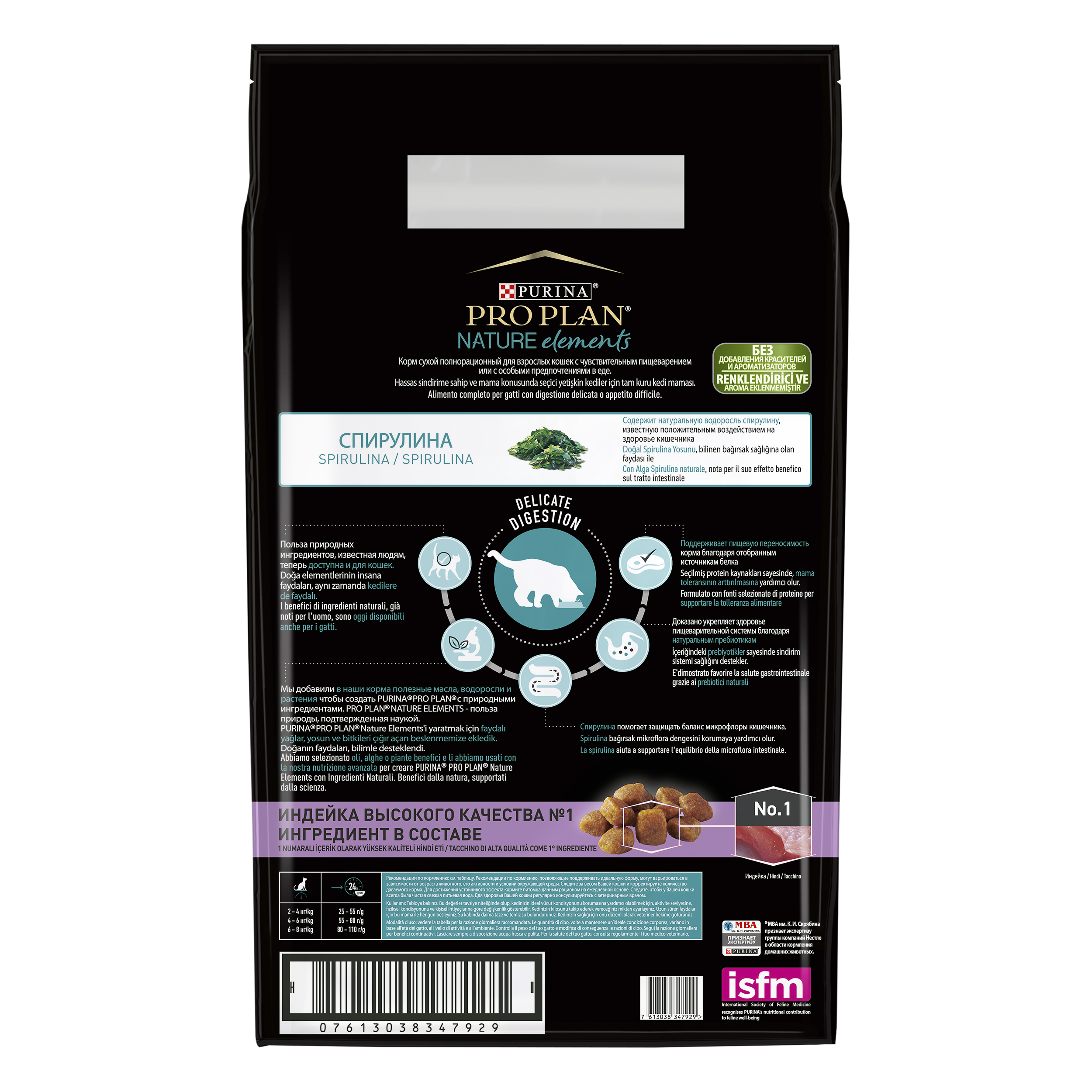 Сухой корм PRO PLAN® Nature Elements DELICATE DIGESTION для кошек при чувствительном пищеварении с индейкой 7 кг