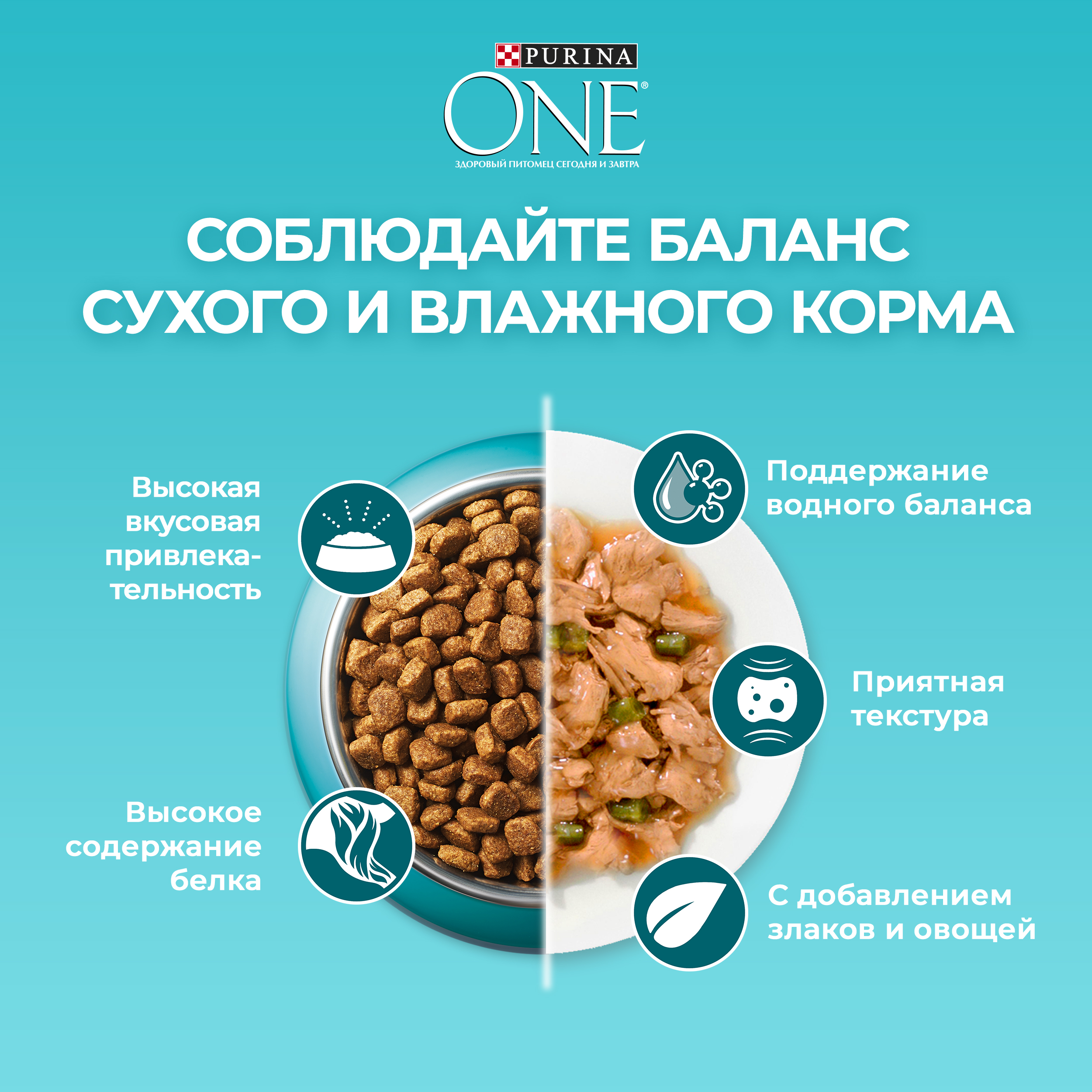 Сухой корм PURINA ONE® для стерилизованных домашних кошек с курицей 1,5 кг