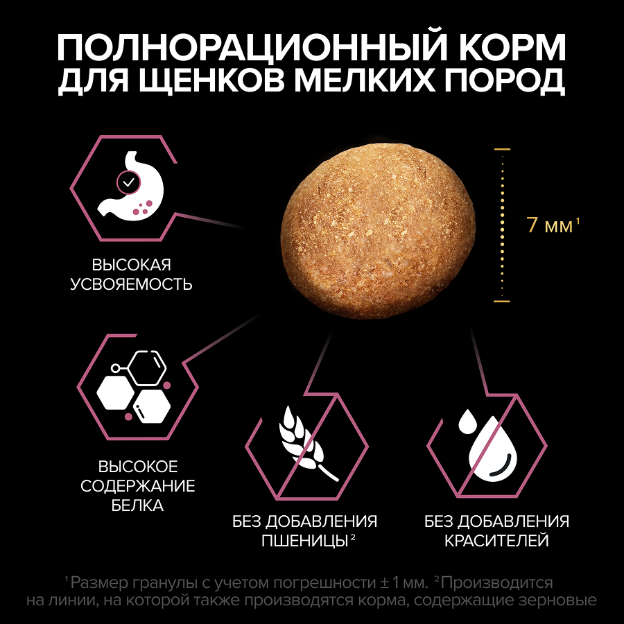 Сухой корм PRO PLAN® SENSITIVE SKIN для щенков мелких и карликовых пород с чувствительной кожей, с высоким содержанием лосося, 700 г