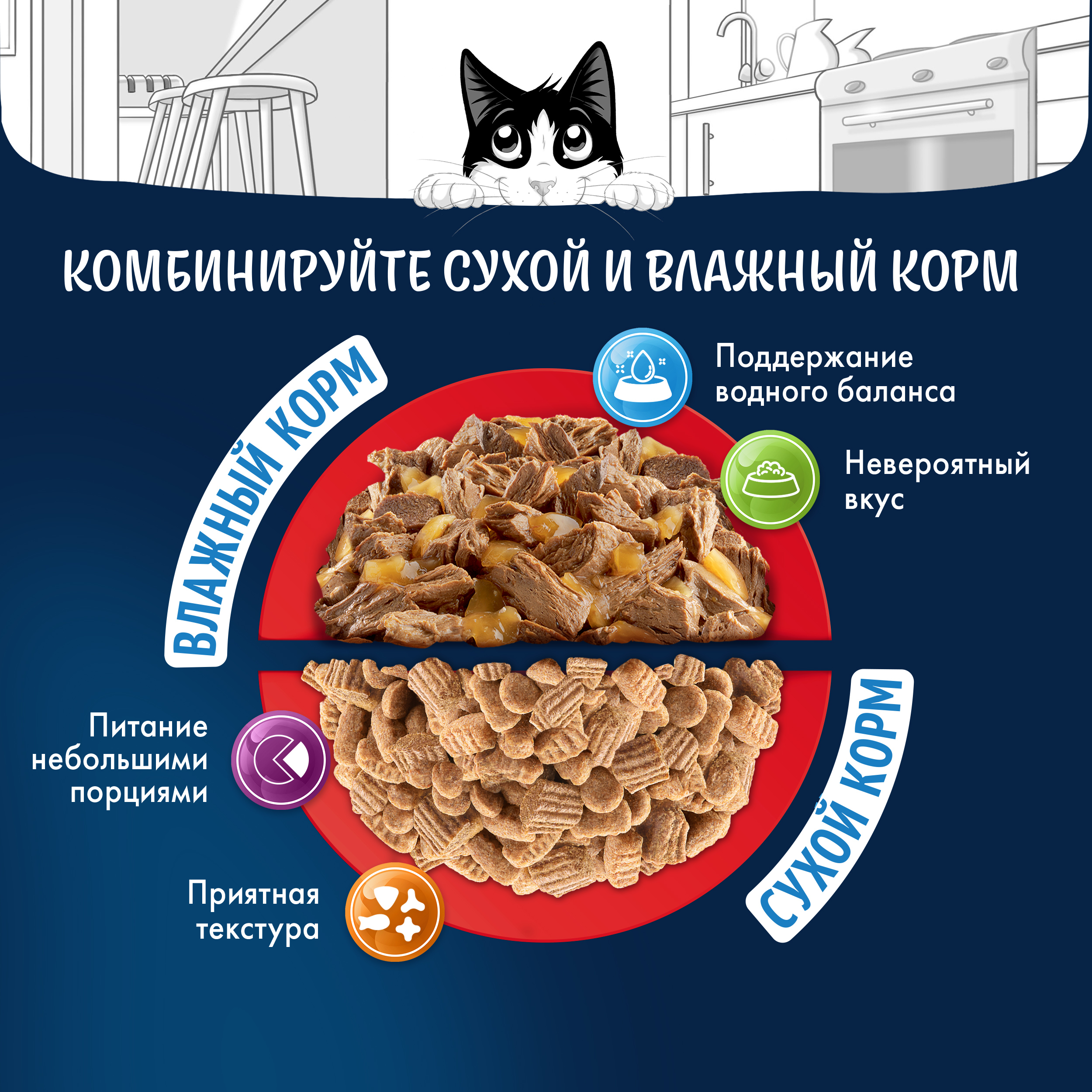 Сухой корм FELIX® Двойная Вкуснятина для кошек с говядиной 3 кг