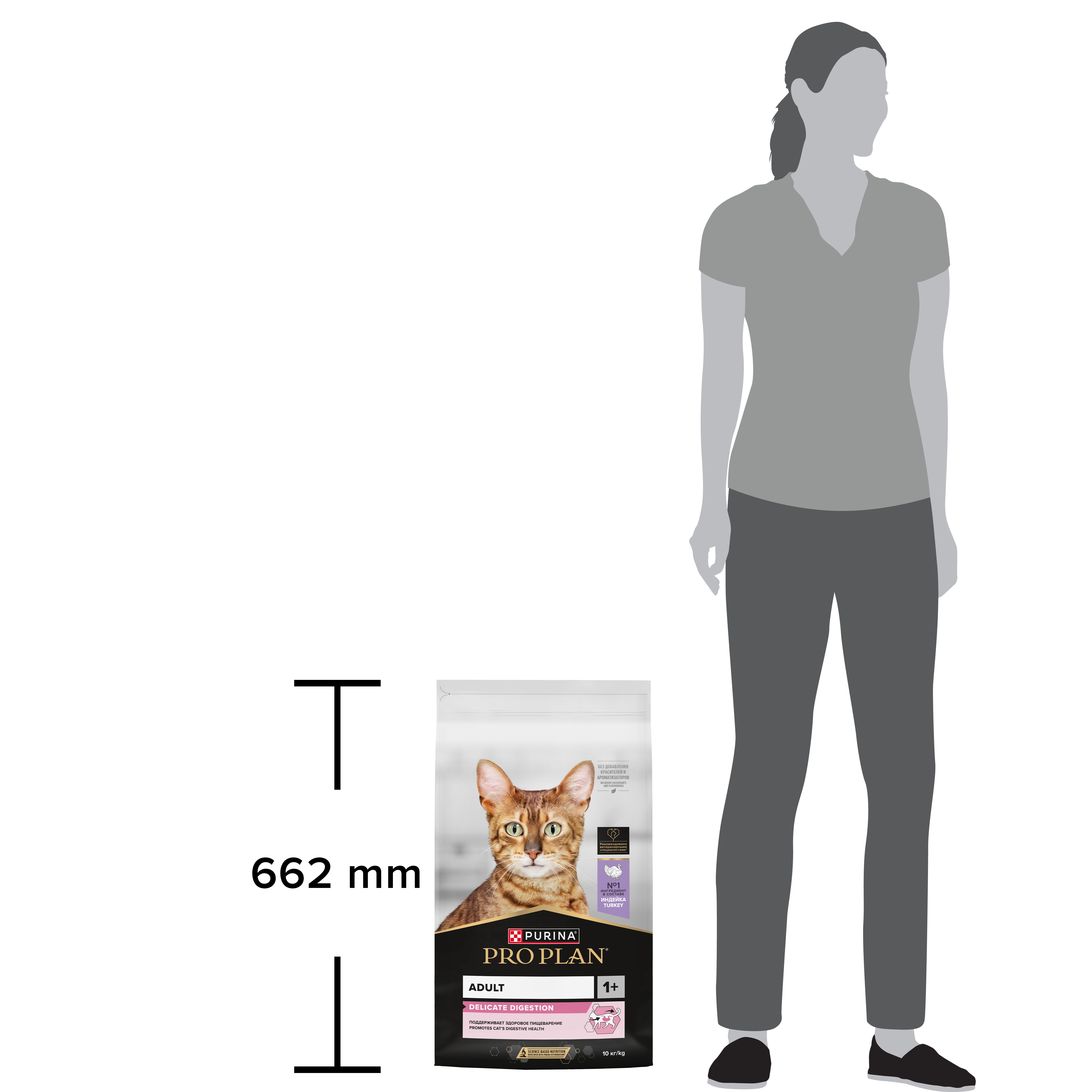 Сухой корм PRO PLAN® DELICATE DIGESTION для кошек для чувствительного пищеварения с индейкой 10 кг