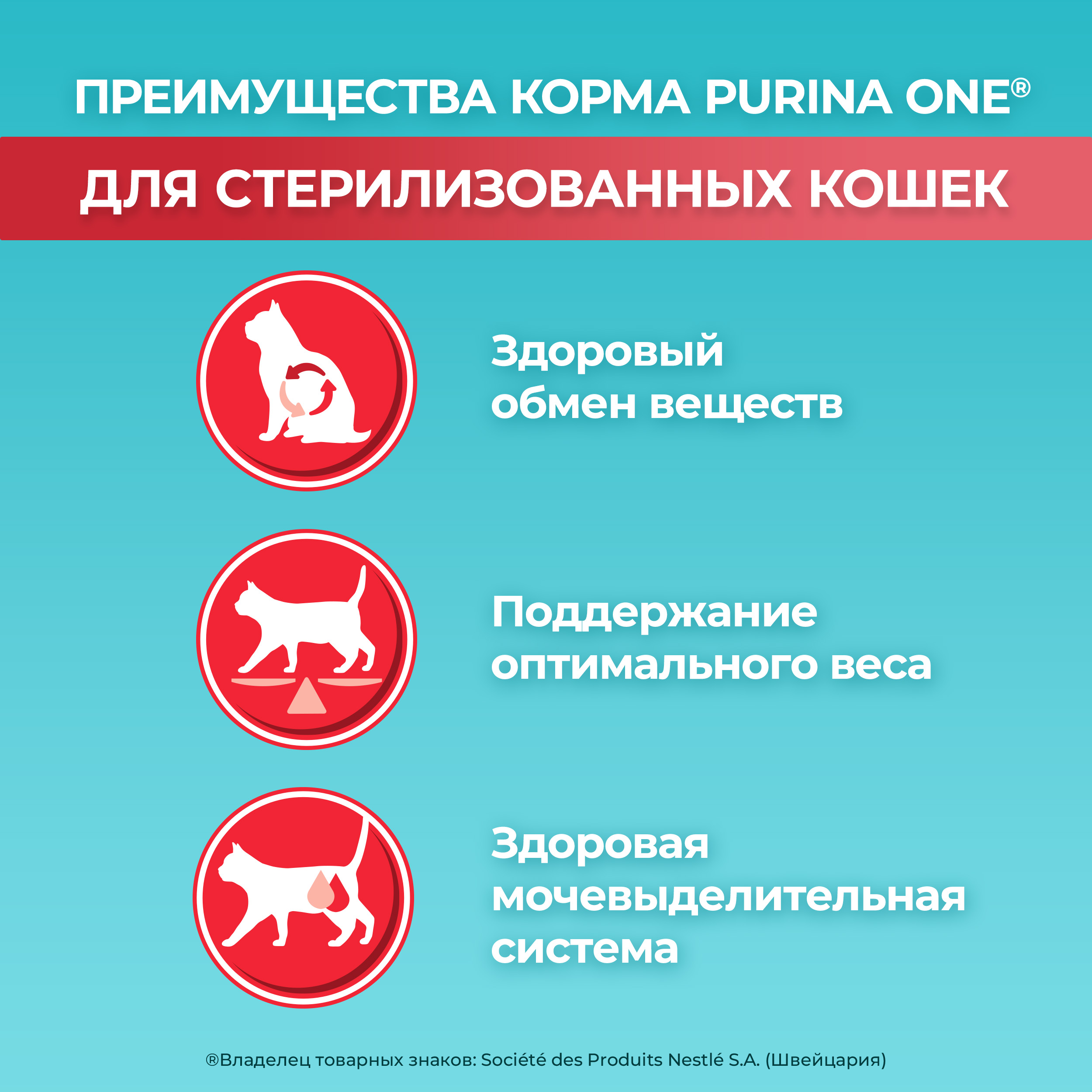 Сухой корм PURINA ONE® для стерилизованных кошек и кастрированных котов с лососем 3 кг