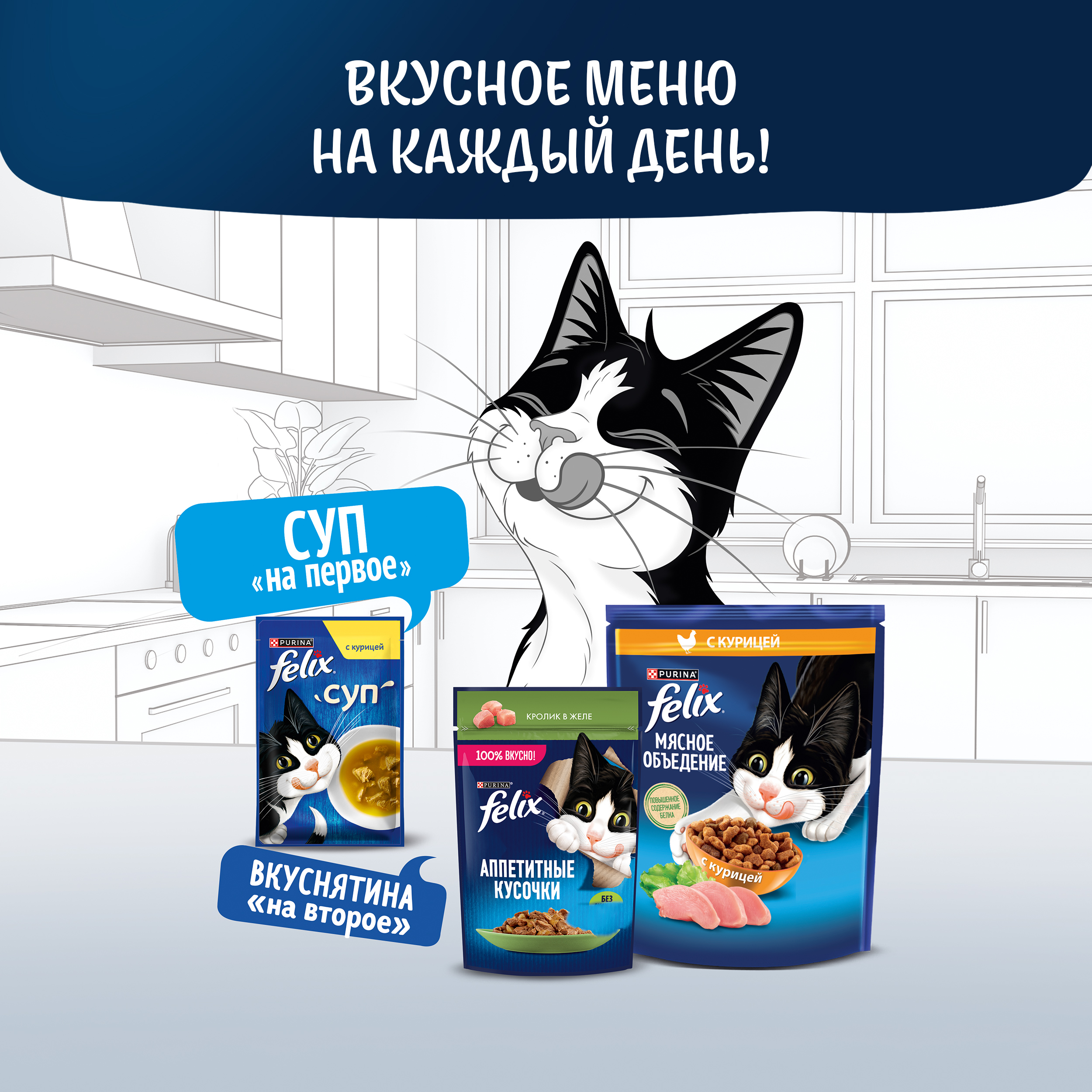 Сухой корм FELIX® Двойная Вкуснятина для кошек с говядиной 600 г