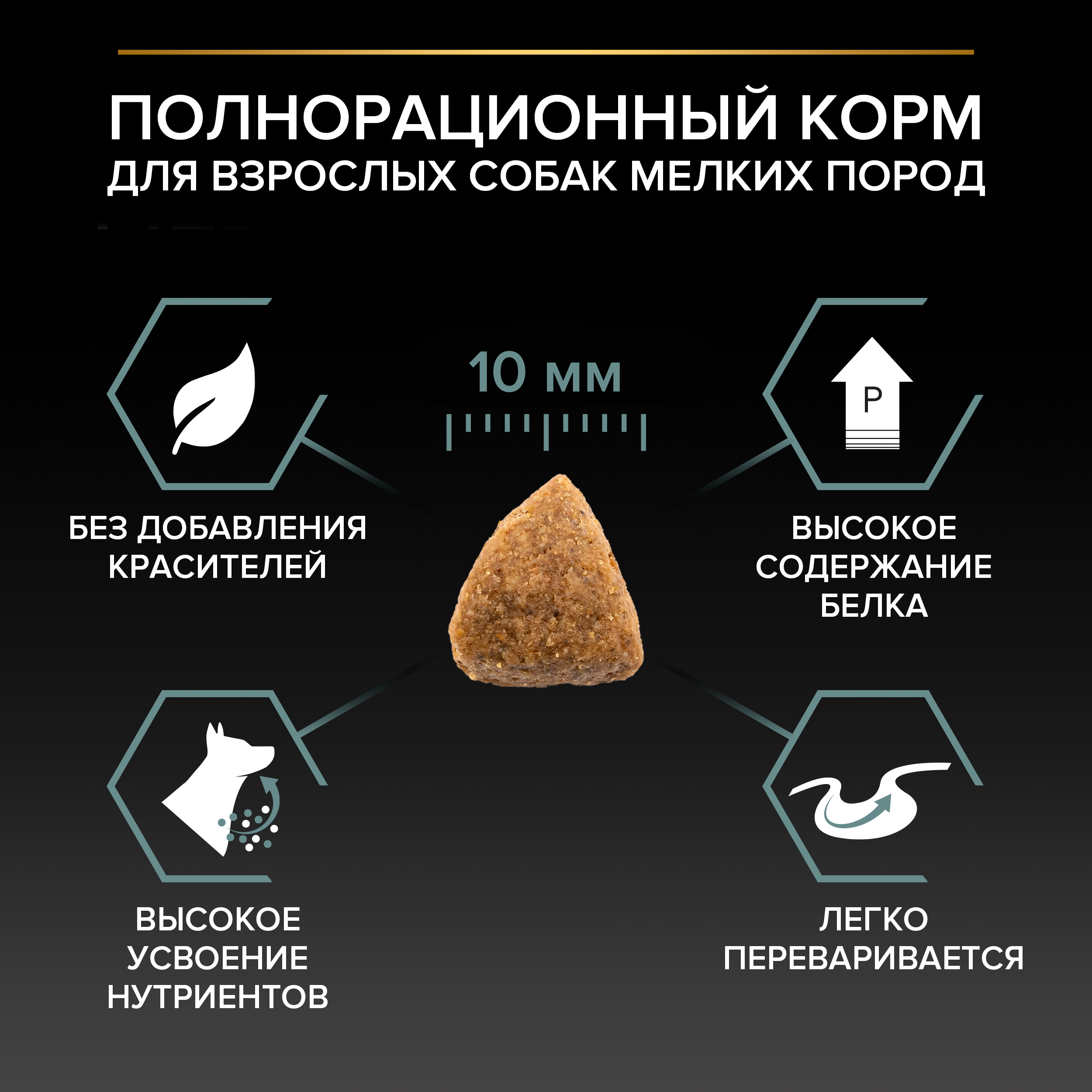 Сухой корм PRO PLAN® для взрослых собак мелких и карликовых пород с чувствительным пищеварением, с высоким содержанием ягненка 2,5 кг + 500 г в подарок