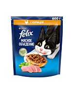 Сухой корм для кошек Felix Мясное объедение с курицей 600 г