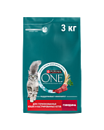 Сухой корм PURINA ONE® для стерилизованных кошек и кастрированных котов с говядиной 3 кг