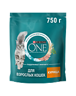 Сухой корм PURINA ONE® для взрослых кошек с курицей 750 г