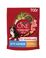 Сухой корм PURINA ONE® для щенков средних и крупных пород с курицей и рисом 700 г