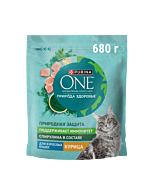 Сухой корм PURINA ONE® Природа Здоровья® для взрослых кошек с курицей, 680 г