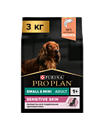 Сухой корм PRO PLAN® SENSITIVE SKIN для взрослых собак мелких и карликовых пород с чувствительной кожей с лососем, 3 кг