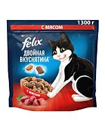 Сухой корм FELIX® Двойная Вкуснятина для кошек с мясом 1.3 кг