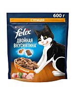 Сухой корм FELIX® Двойная Вкуснятина для кошек с птицей 600 г