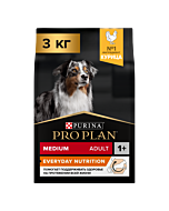 Сухой корм PRO PLAN® для взрослых собак средних пород, с высоким содержанием курицы 3 кг
