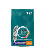 Сухой корм PURINA ONE® для стерилизованных домашних кошек с курицей 3 кг