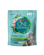 Сухой корм PURINA ONE® Природа Здоровья® для взрослых кошек с индейкой 680 г