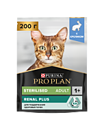 Сухой корм PRO PLAN® Sterilised RENAL PLUS для взрослых стерилизованных кошек для поддержания здоровья почек с кроликом, 200 г