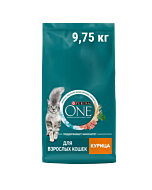 Сухой корм PURINA ONE® для взрослых кошек с курицей 9,75 кг