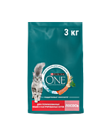 Сухой корм PURINA ONE® для стерилизованных кошек и кастрированных котов с лососем 3 кг