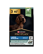 Сухой корм PRO PLAN® SENSITIVE DIGESTION для взрослых собак крупных пород с атлетическим телосложением с чувствительным пищеварением с ягненком, 3 кг