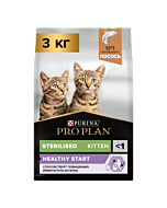 Сухой корм PRO PLAN® HEALTHY START для стерилизованных котят от 3 до 12 месяцев, с высоким содержанием лосося 3 кг