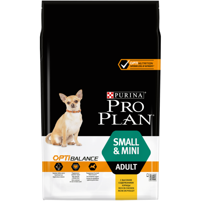 Сухой корм PRO PLAN® для взрослых собак мелких и карликовых пород, с высоким содержанием курицы 7 кг