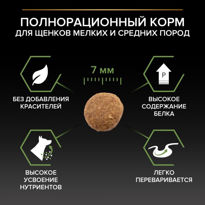 Сухой корм PRO PLAN® STARTER для щенков мелких и средних пород, с высоким содержанием курицы 12 кг