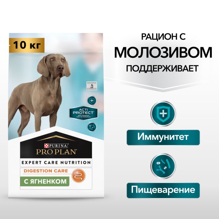 Сухой корм PRO PLAN ACTI PROTECT, для взрослых собак с чувствительным пищеварением, с высоким содержанием ягненка, 10кг
