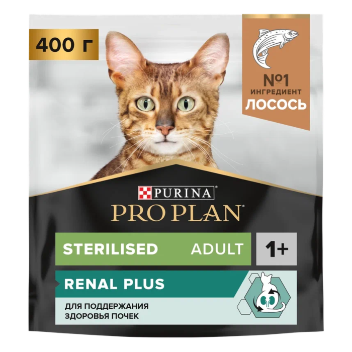 Купить Сухой корм Pro Plan® для стерилизованных кошек и кастрированных  котов, лосось, пакет, 400 г -официальный интернет-магазин Purina