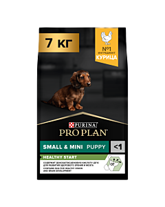 Сухой корм PRO PLAN® HEALTHY START для щенков мелких и карликовых пород, с курицей, 7 кг