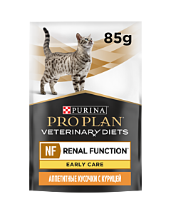 Влажный корм PRO PLAN® VETERINARY DIETS NF Renal Function Early care (Начальная стадия) диетический для кошек при начальной стадии хронической почечной недостаточности, с курицей в соусе, 85 г х 10 шт