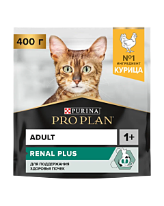 Сухой корм PRO PLAN® RENAL PLUS для взрослых кошек для поддержания здоровья почек с курицей, 400 г